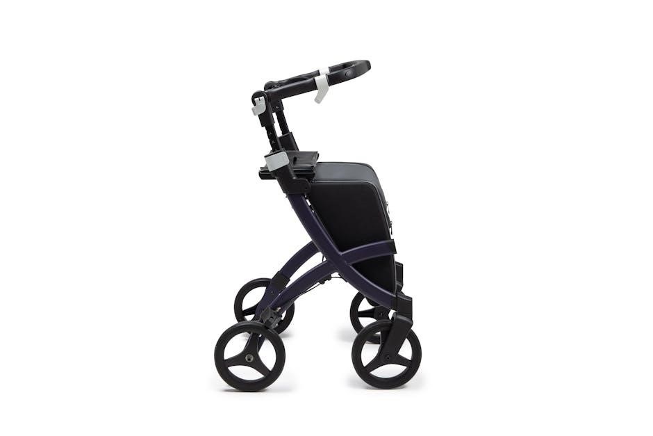 vevor folding rollator walker manual